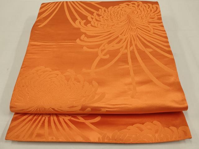 平和屋着物◎両面　六通柄袋帯　乱菊　金糸　正絹　逸品　AABL6367ou