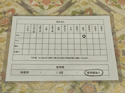 平和屋着物◎七彩佐賀錦　六通柄袋帯　花天井文　金銀糸　正絹　逸品　AABL6387ou