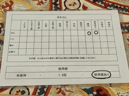 平和屋着物◎六通柄袋帯　唐織　花丸文　金銀糸　正絹　逸品　AABL6393ou
