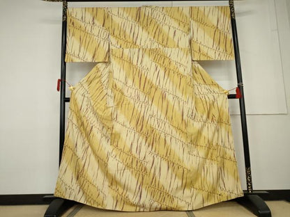 平和屋着物●上質な紬　竜巻絞り　正絹　逸品　AABL6408cs
