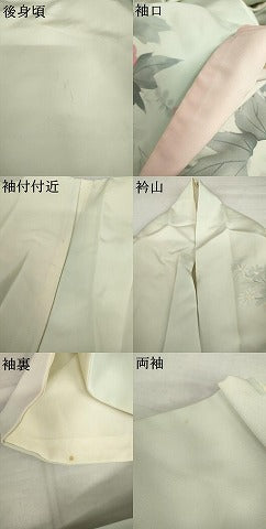 平和屋着物●巨匠　前田華清　手描き　訪問着　手描き　枝花文　暈し染め　正絹　逸品　AABL6410cs