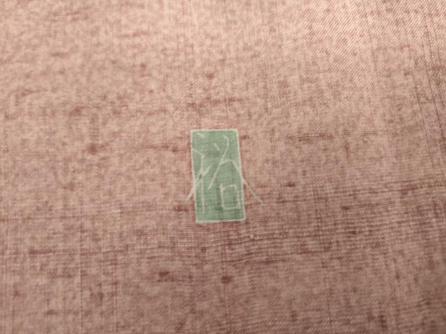 平和屋着物●訪問着　友禅　作家物　紬地　枝花文　銀彩　正絹　逸品　AABL6414cs