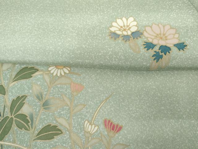 平和屋着物●訪問着　作家物　枝花文　暈し染め　正絹　逸品　AABL6415cs