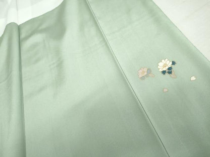 平和屋着物●訪問着　作家物　枝花文　暈し染め　正絹　逸品　AABL6415cs