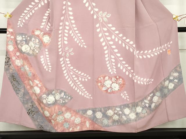 平和屋着物●訪問着　作家物　辻が花　絞り　金彩　正絹　逸品　AABL6418cs