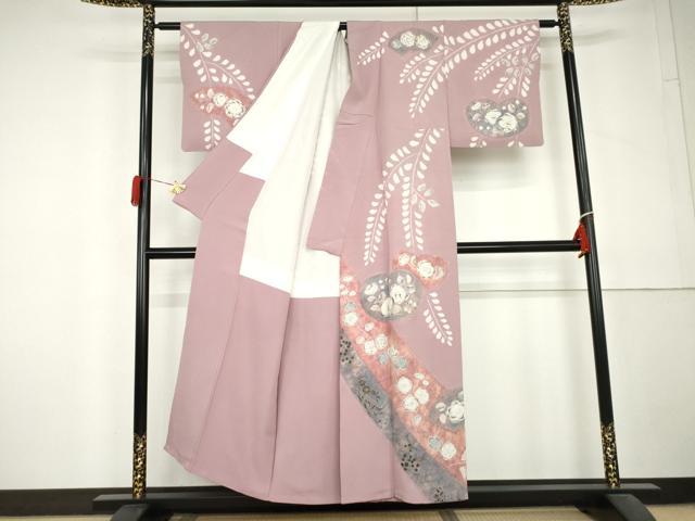 平和屋着物●訪問着　作家物　辻が花　絞り　金彩　正絹　逸品　AABL6418cs
