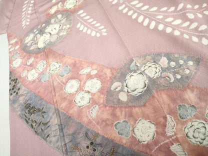 平和屋着物●訪問着　作家物　辻が花　絞り　金彩　正絹　逸品　AABL6418cs