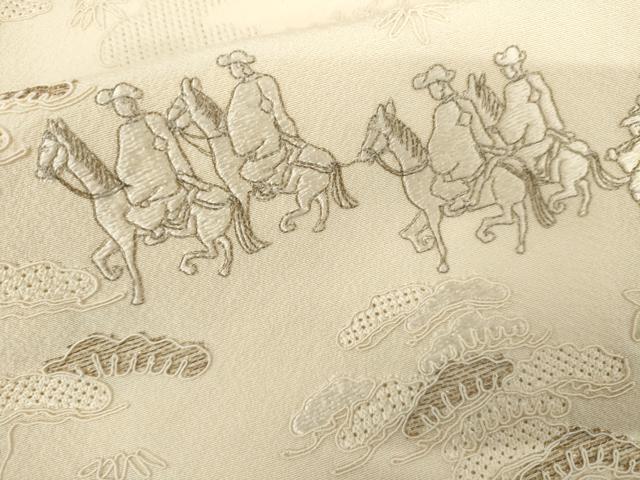 平和屋着物●中国三大刺繍　汕頭刺繍　スワトウ刺繍　総刺繍　訪問着　大名行列　正絹　逸品　AABL6425cs