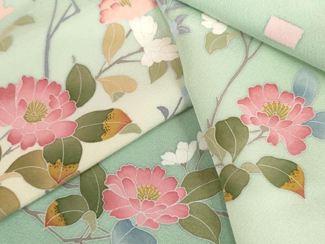 平和屋着物●訪問着　友禅　作家物　枝花文　暈し染め　正絹　逸品　AABL6428cs