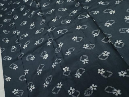 平和屋着物●長襦袢　無双仕立て　七宝舞桜文　正絹　逸品　AABL6441cs