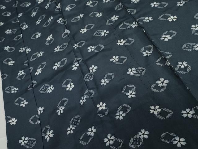 平和屋着物●長襦袢　無双仕立て　七宝舞桜文　正絹　逸品　AABL6441cs