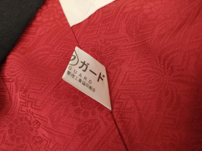 平和屋着物●豪華振袖　絞り　駒刺繍　雪輪舞花文　黒地　金糸　金彩　正絹　逸品　未使用　AABL6446cs