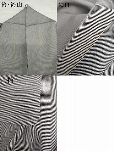 平和屋着物●江戸小紋　万筋　蝋色×白練色　正絹　逸品　AABL6465cs