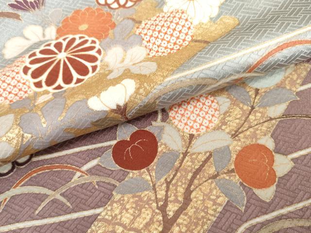 平和屋着物●訪問着　花筏文　暈し染め　金彩　正絹　逸品　未使用　AABL6469cs