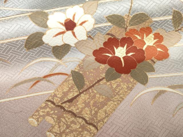 平和屋着物●訪問着　花筏文　暈し染め　金彩　正絹　逸品　未使用　AABL6469cs