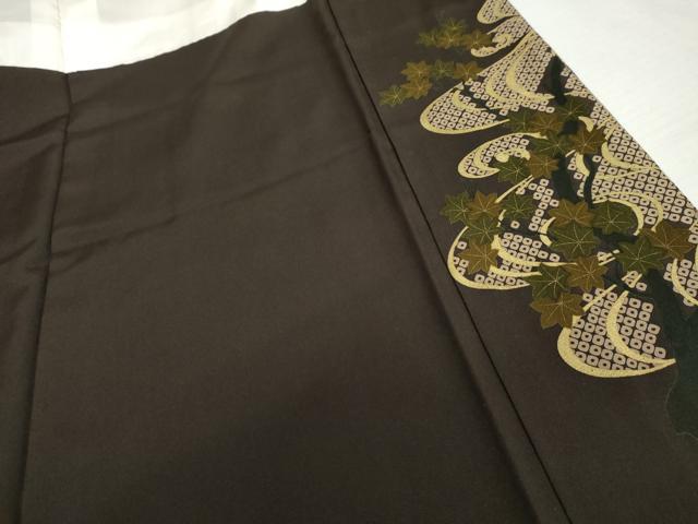 平和屋着物●訪問着　竜田川に菊　金彩　正絹　逸品　AABL6472cs