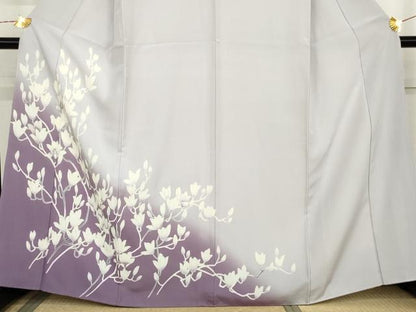 平和屋着物●訪問着　枝花文　暈し染め　正絹　逸品　AABL6473cs