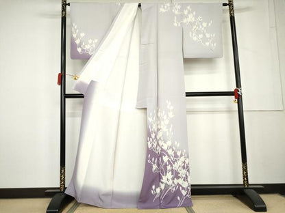 平和屋着物●訪問着　枝花文　暈し染め　正絹　逸品　AABL6473cs