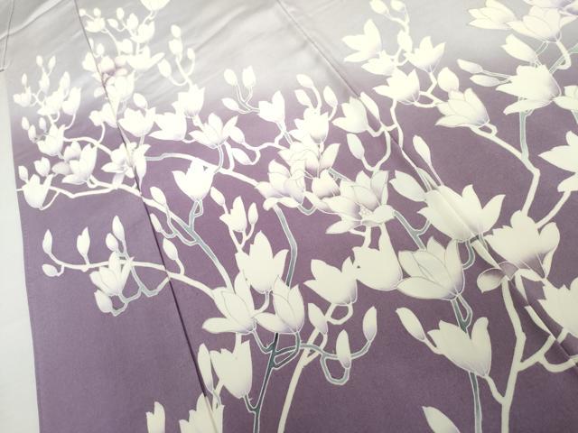 平和屋着物●訪問着　枝花文　暈し染め　正絹　逸品　AABL6473cs