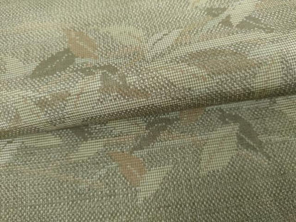 平和屋着物●訪問着　塩沢紬　芝葉文　正絹　逸品　AABL6479cs