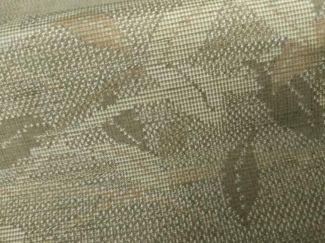 平和屋着物●訪問着　塩沢紬　芝葉文　正絹　逸品　AABL6479cs