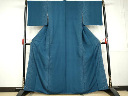 平和屋着物●上質な小紋　霞間道　銀彩　正絹　逸品　AABL6480cs