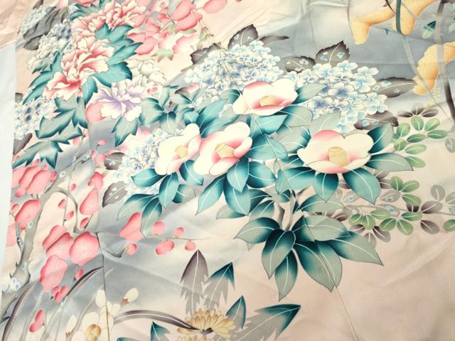 平和屋着物●豪華振袖　草花文　暈し染め　正絹　逸品　AABL6484cs