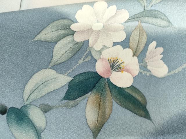 平和屋着物●訪問着　手描き　枝花文　暈し染め　正絹　逸品　AABL6486cs