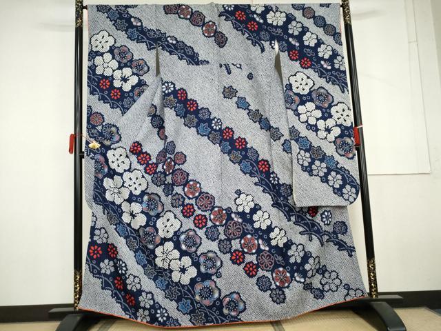 平和屋着物●豪華振袖　絞り　舞花文　正絹　逸品　AABL6504cs