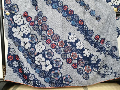 平和屋着物●豪華振袖　絞り　舞花文　正絹　逸品　AABL6504cs