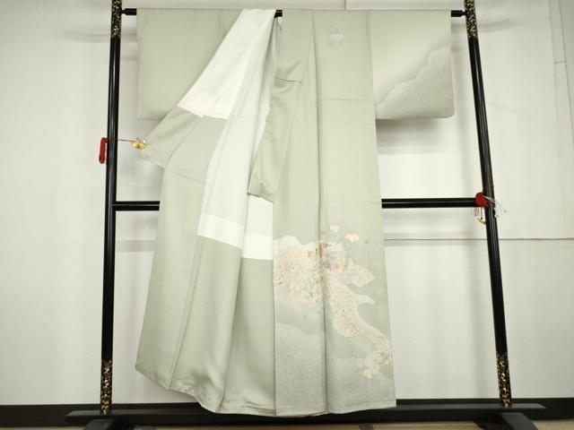 平和屋着物●中国三大刺繍　スワトウ刺繍　汕頭刺繍　蘇州刺繍　総刺繍　訪問着　貝桶吉祥花文　正絹　逸品　AABL6506cs