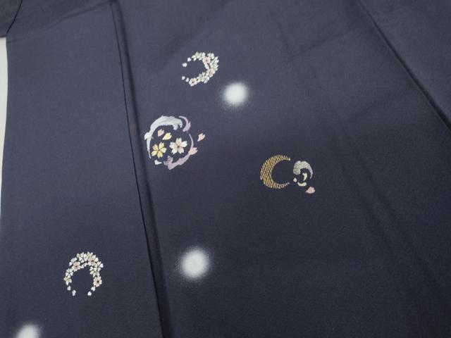 平和屋着物●訪問着　刺繍　花丸文　蛍暈し　金銀糸　正絹　逸品　AABL6508cs