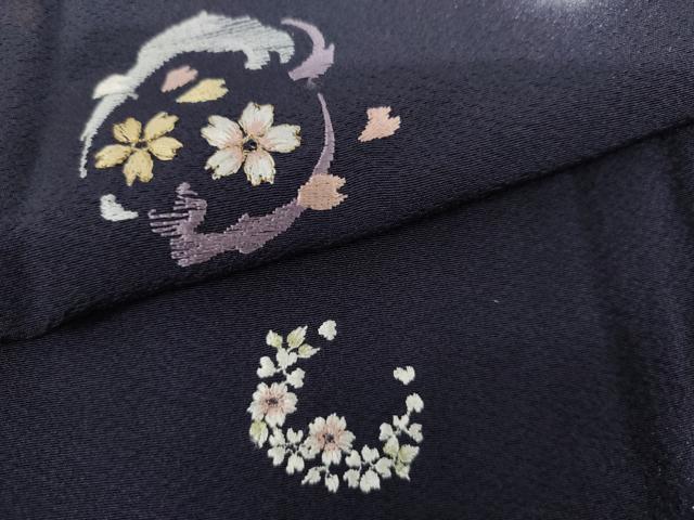平和屋着物●訪問着　刺繍　花丸文　蛍暈し　金銀糸　正絹　逸品　AABL6508cs