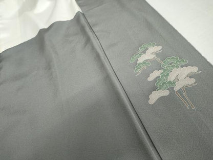 平和屋着物●豪華色留袖　駒刺繍　流水花松文　暈し染め　正絹　逸品　AABL6510cs