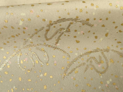 平和屋着物●訪問着　竹屋町刺繍　飛鶴文　暈し染め　金糸　金彩　正絹　逸品　AABL6514cs