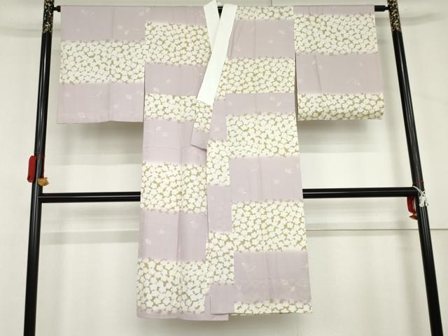 平和屋着物●長襦袢　無双仕立て　市松花文　やまと誂製　正絹　逸品　AABL6524cs