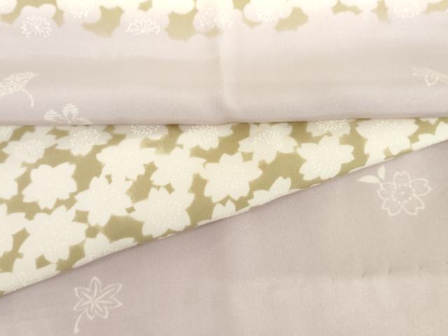 平和屋着物●長襦袢　無双仕立て　市松花文　やまと誂製　正絹　逸品　AABL6524cs