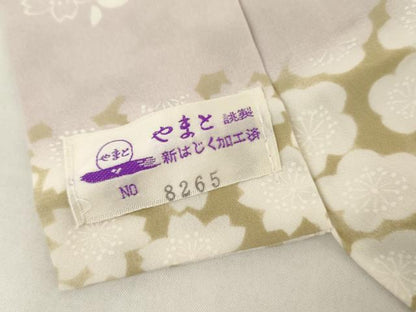 平和屋着物●長襦袢　無双仕立て　市松花文　やまと誂製　正絹　逸品　AABL6524cs