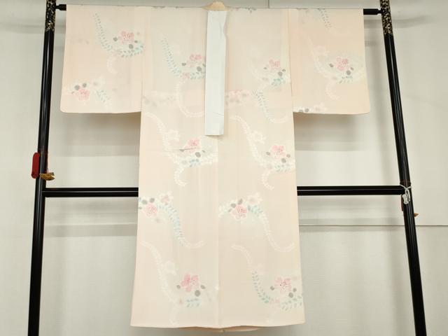 平和屋着物●長襦袢　袷　辻が花　地紋起こし　半衿刺繍　正絹　逸品　AABL6525cs