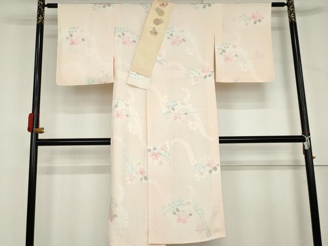 平和屋着物●長襦袢　袷　辻が花　地紋起こし　半衿刺繍　正絹　逸品　AABL6525cs