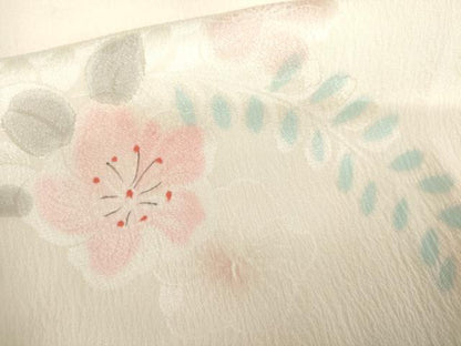 平和屋着物●長襦袢　袷　辻が花　地紋起こし　半衿刺繍　正絹　逸品　AABL6525cs