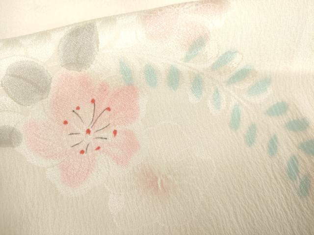 平和屋着物●長襦袢　袷　辻が花　地紋起こし　半衿刺繍　正絹　逸品　AABL6525cs