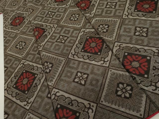 平和屋着物●本場大島紬　龍郷絣　正絹　逸品　AABL6527cs