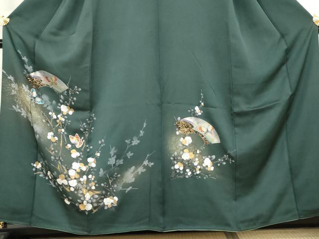 平和屋着物●訪問着　地紙花蝶文　金銀彩　正絹　逸品　AABL6530cs