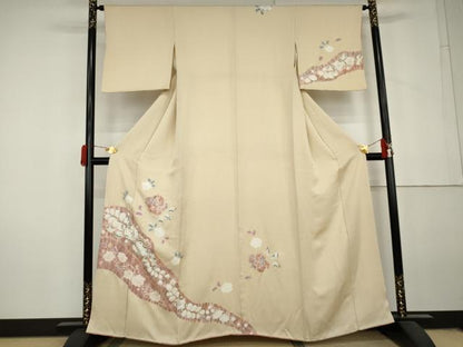 平和屋着物●訪問着　辻が花　絞り　正絹　逸品　AABL6531cs