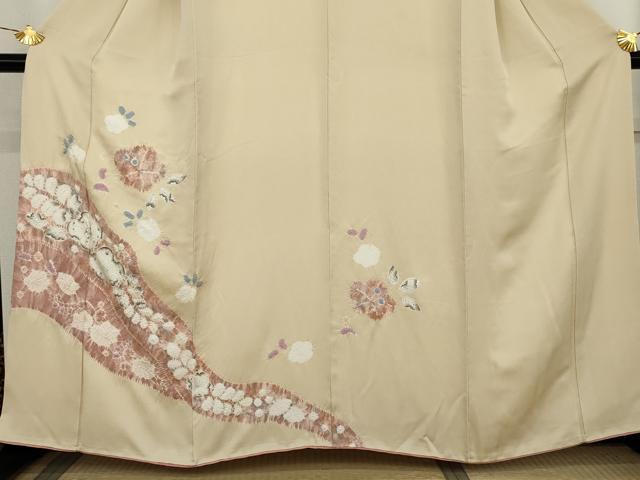 平和屋着物●訪問着　辻が花　絞り　正絹　逸品　AABL6531cs