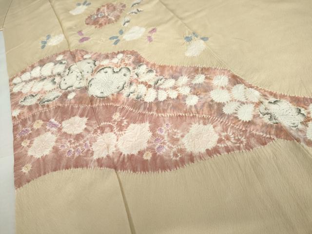 平和屋着物●訪問着　辻が花　絞り　正絹　逸品　AABL6531cs