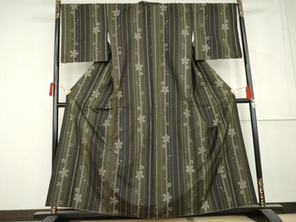 平和屋着物●本場大島紬　9マルキ　舞桜間道　正絹　逸品　AABL6535cs
