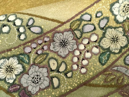 平和屋着物●訪問着　辻が花　蔓帯花文　暈し染め　金彩　正絹　逸品　未使用　AABL6542cs