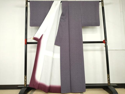 平和屋着物●伝統工芸師　服部光擴　束ね熨斗文　丹後ちりめん　健勝苑扱い　反端付き　正絹　逸品　未使用　AABL6544cs